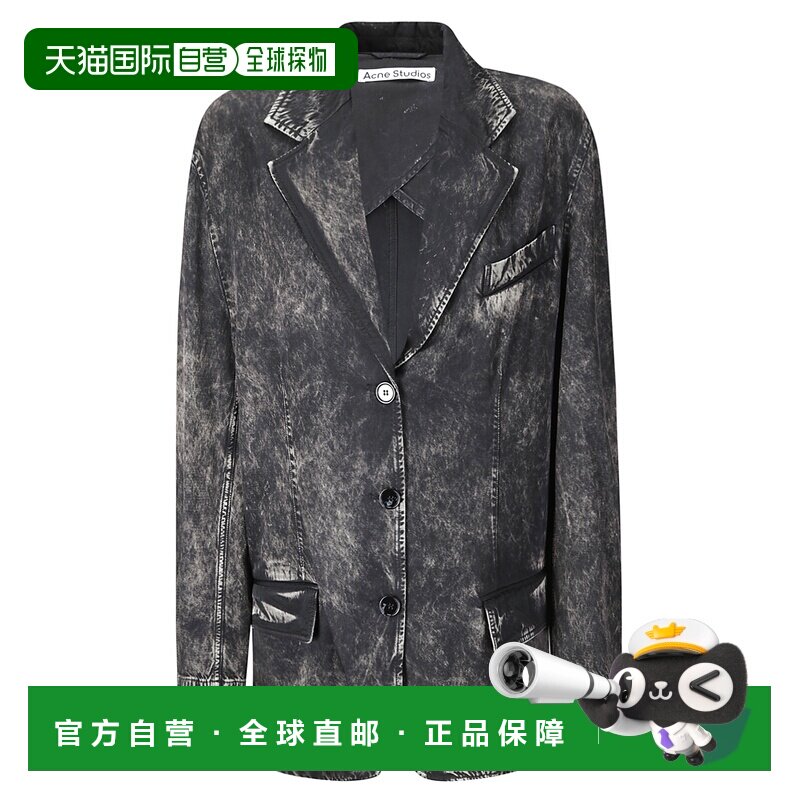 ACNE STUDIOS 女士夹克 AH0296BBJ AW2025 黑色 长袖休闲夹克图片