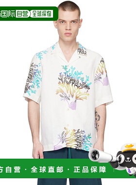 1h可退 潮奢 Paul Smith 保罗 史密斯 男士 白色印花衬衫 M1R905U