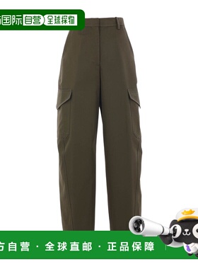 GIVENCHY 女士休闲裤 BW517K164D305 AW2025 绿色 腰带环工装裤