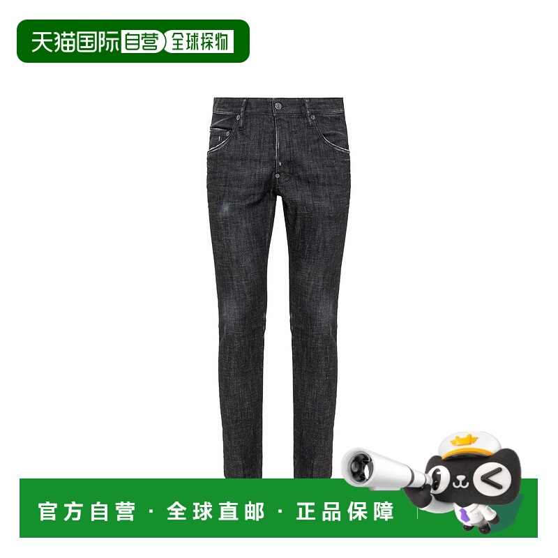 1h可退 DSQUARED2 女士牛仔裤 S74LB0985S30357900BLACK SS2025
