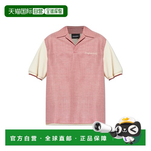 DSQUARED2 男士衬衫 S74DM1023D35460001F SS2026短袖亚麻麻衬衫