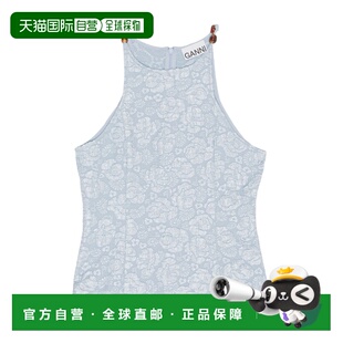 女士衬衫 圆领无袖 F8022772 白色 背心 AW2023 GANNI