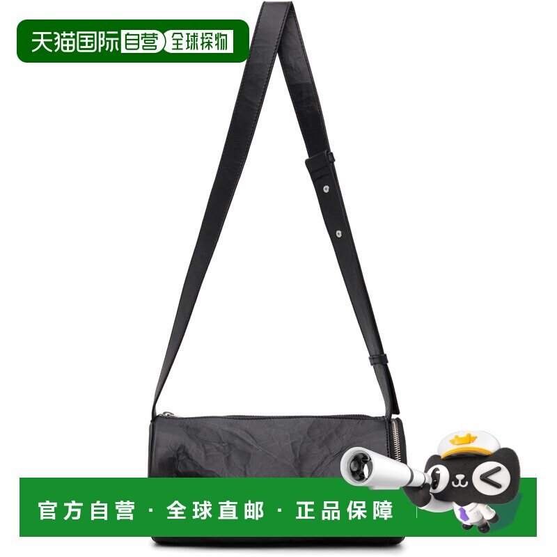 Y-3 男士 黑色 Leather Barrel 单肩包 KD0169