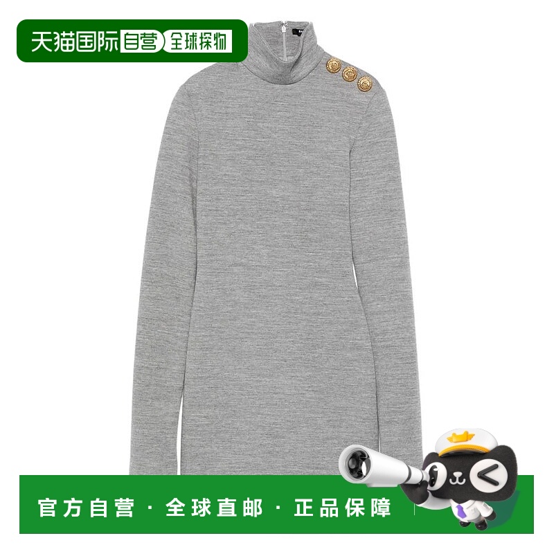 1h可退 BALMAIN 女士连衣裙 FF0R8895JL179AD AW2025 灰色 HIGH-N
