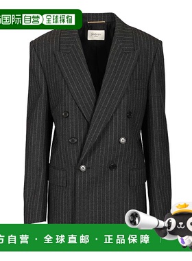 SAINT LAURENT 女士大衣 843367Y802W1260 灰色CO外套