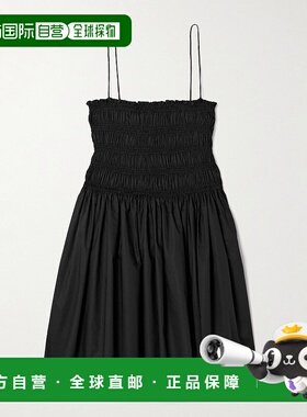 1h可退 潮奢 MATTEAU 女士 抽褶有机棉质府绸迷你连衣裙 SBMDRPLB