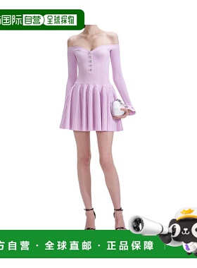 1h可退 SELF-PORTRAIT 女士连衣裙 SS25015SP SS2025 紫色 纹理迷