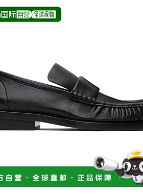 1h可退 潮奢 Jil Sander 吉尔 桑达 男士 黑色方头乐福鞋 J32WR00