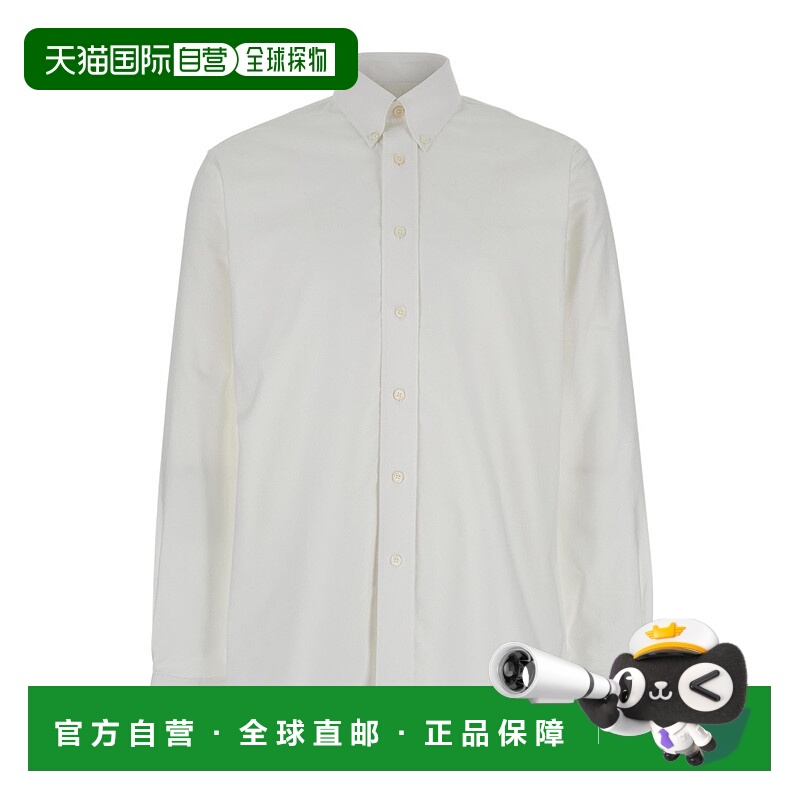 1h可退 GIVENCHY 男士衬衫 BM612V15H7100 SS2025 白色 长袖衬衫