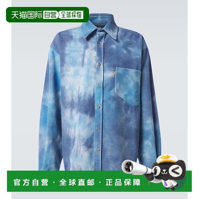 1h可退 潮奢 Erl 男士 棉质灯芯绒衬衫 blue蓝色 舒适时尚