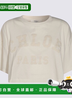 CHLOÉ 女士T恤 CH25SJH14183103 SS2025 白色 圆领T恤