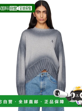 1h可退 潮奢 The Attico 女士 灰色 Sprayed Wool Cashmere 毛衣