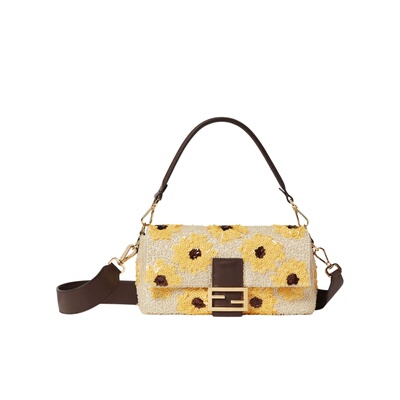 FENDI 女士斜挎包 8BR600AWVVF1VFQ SS2026 花色 Baguette 中号单
