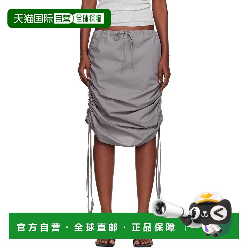 1h可退 潮奢 Baserange 女士 灰色 Pictorial Strap 半身裙 SSPIS