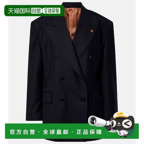 versace 范思哲 女士 双排扣宽松款初剪羊毛西装外套