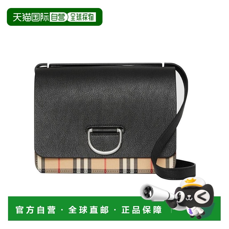 BURBERRY 女士斜挎包 80105421 AW2019 黑色 中号D形扣环斜挎包