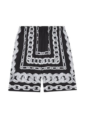 VERSACE 男士短裤 10024761A133975B950 SS2025黑色阔腿裤休闲裤