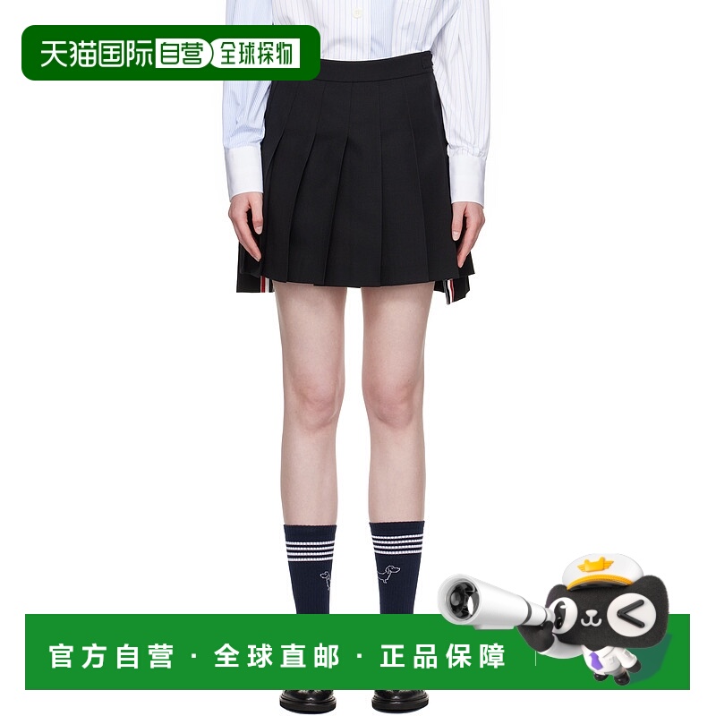 1h可退 潮奢 Thom Browne 汤姆 布朗 女士 黑色 Wool Fresco Plea