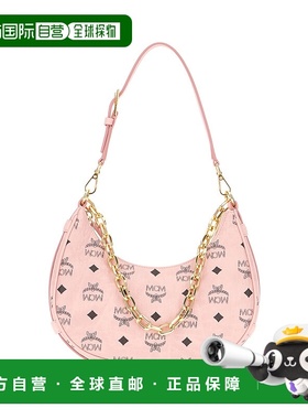 MCM 女士斜挎包 MWHFATA02PZ AW2025 粉红色 'Aren Crescent Hobo