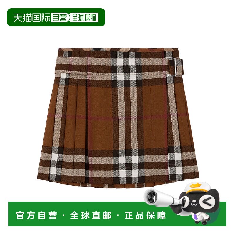 1h可退 BURBERRY 女士半身裙 80632371 AW2024 棕色羊毛博柏利