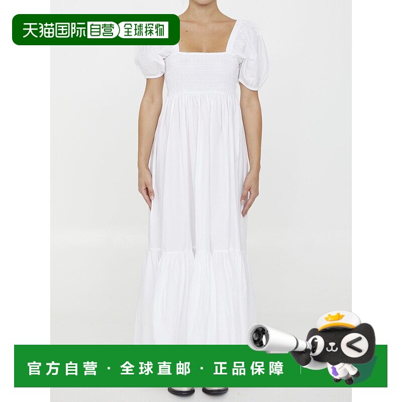 GANNI 女士连衣裙 F7918151 AW2023 白色 Poplin dress