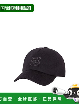 FENDI 男士帽子 FXQ768AYK2F0QA1 AW2025 黑色 羊毛和羊绒棒球帽