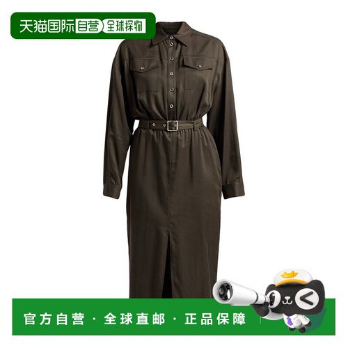 Pinko 品高 女士 中长连衣裙 green绿色 舒适时尚