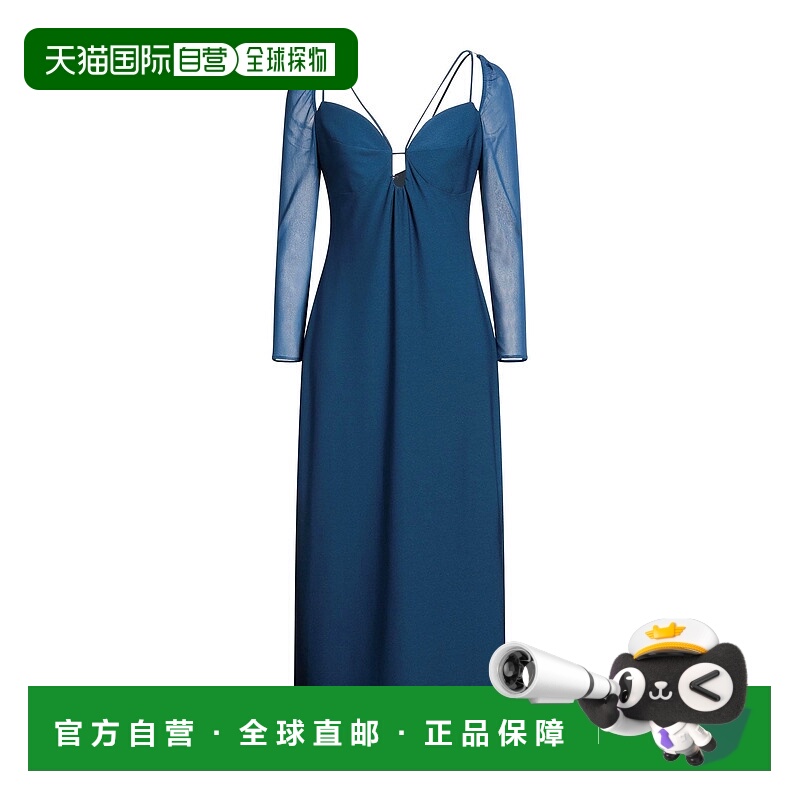 1h可退 潮奢 Self-Portrait 女士 中长连衣裙 blue蓝色 舒适时尚