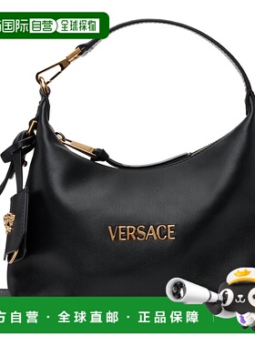1h可退 潮奢 versace 范思哲 女士 黑色 Tag 单肩包 10183021A131