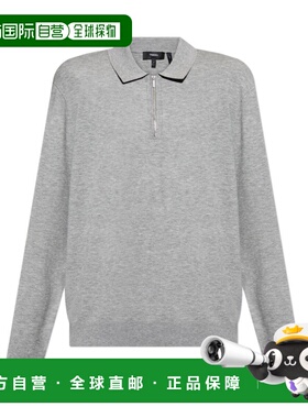 THEORY 男士T恤 P0186710QD0 SS2025 灰色 长袖Polo衫