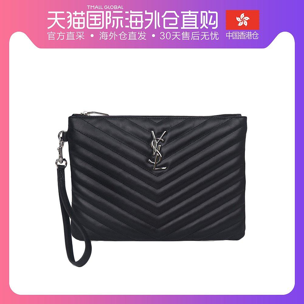 香港直邮YSL 圣罗兰 女士黑色牛皮单肩包 379039-CWU02-1000