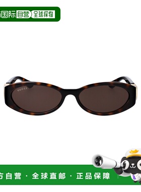 1h可退 GUCCI 女士眼镜 GG1660S002 AW2025 黑色 徽标太阳镜