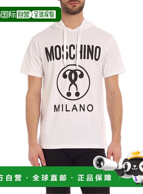 1h可退 MOSCHINO 男士T恤 070820401001 SS2020 白色 Double Ques