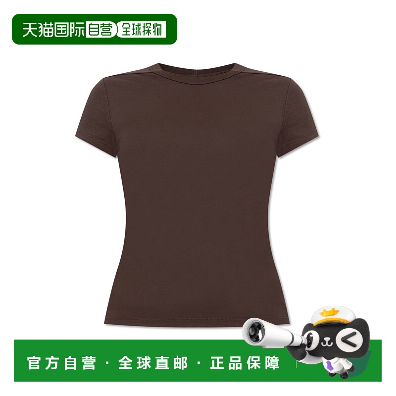 1h可退 RICK OWENS 女士T恤 RP02E4235JA78 AW2025 黑色 ‘Shield