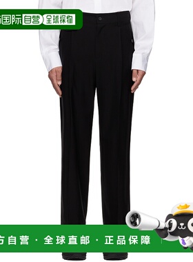 1h可退 潮奢 Feng Chen Wang 男士 黑色 Slashed Wide 长裤 FUS19