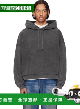 1h可退 潮奢 Acne Studios 艾克妮 男士 灰色徽标贴饰连帽衫 CI01