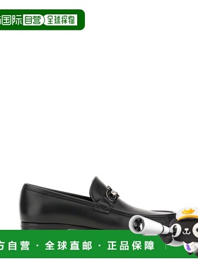 1h可退 潮奢 Salvatore Ferragamo 菲拉格慕 男士 Chris 黑色皮质