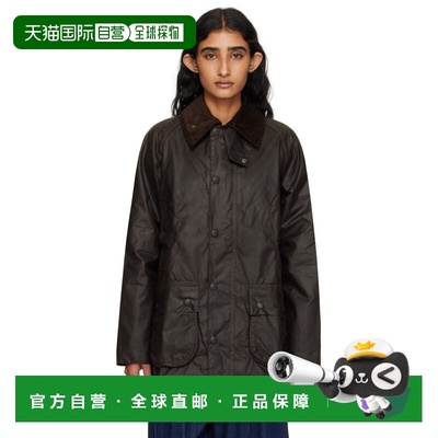 1h可退 潮奢 barbour 巴伯尔 女士 棕色 Bedale Waxed 夹克 MWX00