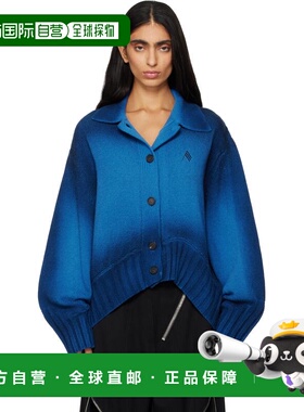 1h可退 潮奢 The Attico 女士 蓝色 Sprayed Wool Cashmere 开衫