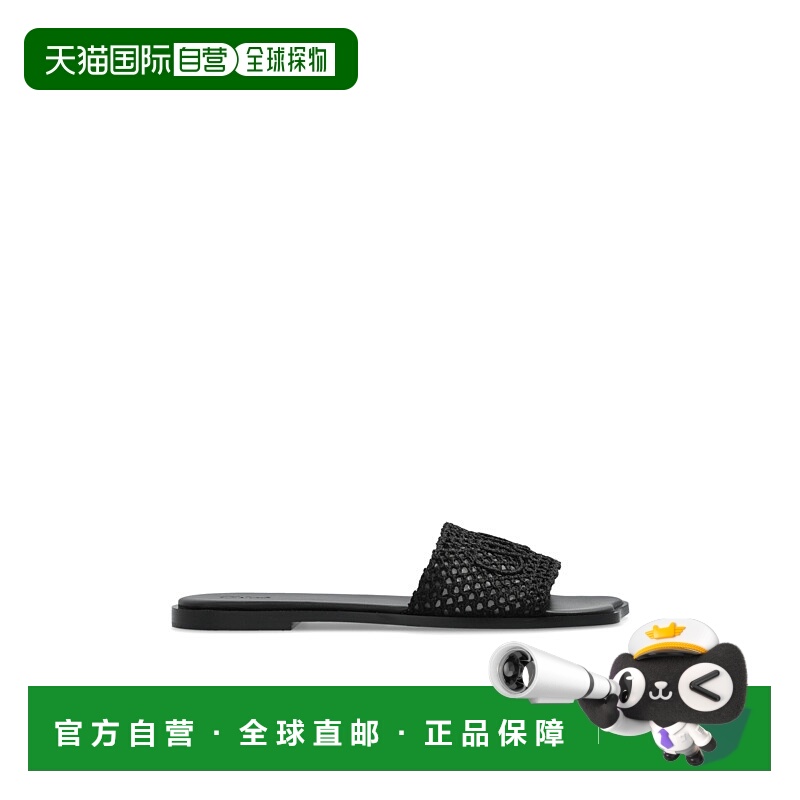 1h可退 CHLOÉ 女士拖鞋 CH25A12LRG001 AW2025 黑色 徽标拖鞋