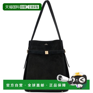 1h可退 潮奢 toteme 女士 黑色 Belted Suede 水桶包 253WAL0048L