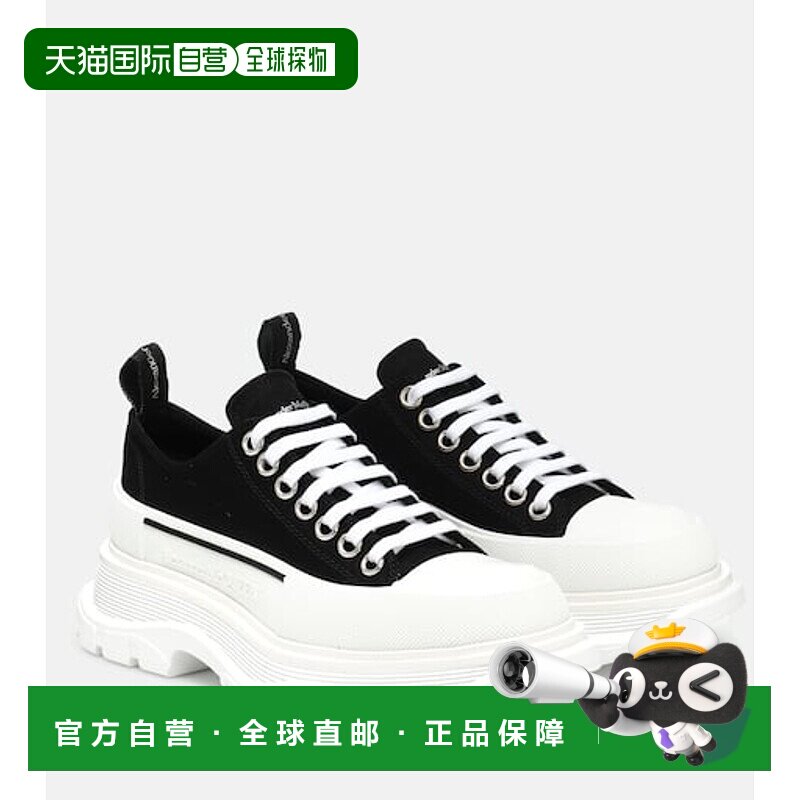 1h可退 潮奢 mcqueen 亚历山大 麦昆 女士 Slick 轮胎帆布防水台