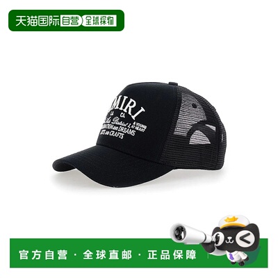 AMIRI 男士帽子 PXMAH001BLACK SS2025 黑色 'Arts District Truc