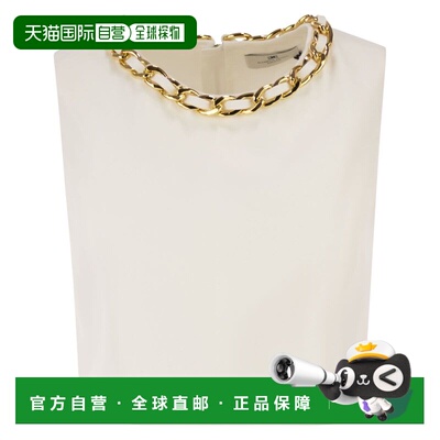 1h可退 潮奢 Elisabetta Franchi 女士 无袖珠宝链条上衣 TO06062