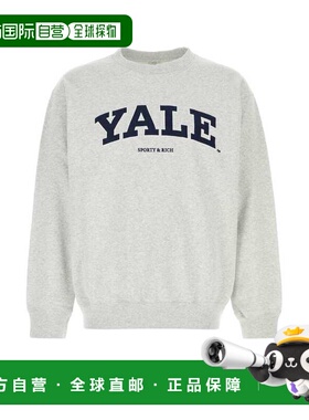 潮奢 SPORTY & RICH 男士 混纺灰色棉质卫衣 ST071611681GY03HEAT