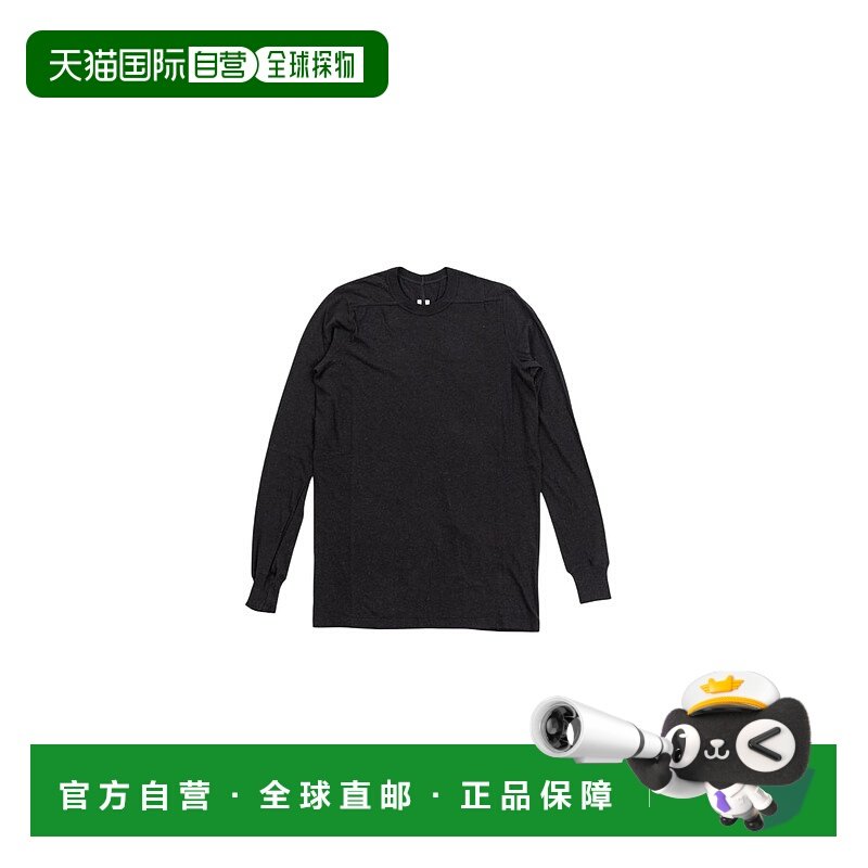 RICK OWENS 男士卫衣 RU02E1266JR09 AW2025 黑色长袖