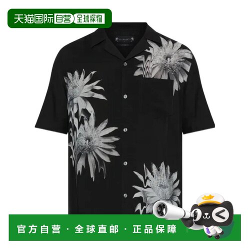 ALL SAINTS 男士衬衫 M046SEJETBLACK SS2026 花色亚麻