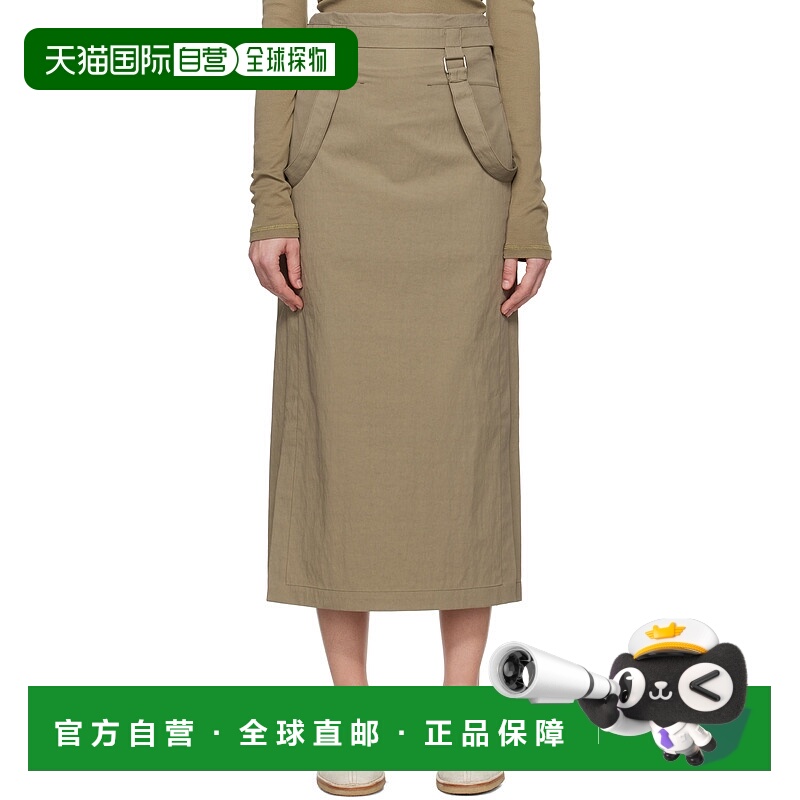 1h可退 潮奢 Lemaire 女士 卡其色束带半身裙 SK1036LF1228