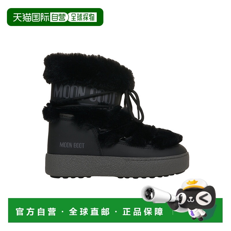 1h可退 MOON BOOT 女士雪地靴 LTRACKFAUXBLACK AW2025 黑色