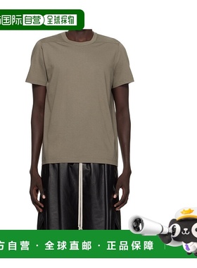 RICK OWENS 男士T恤 RU02E1265JA34 AW2025 灰色 圆领T 恤